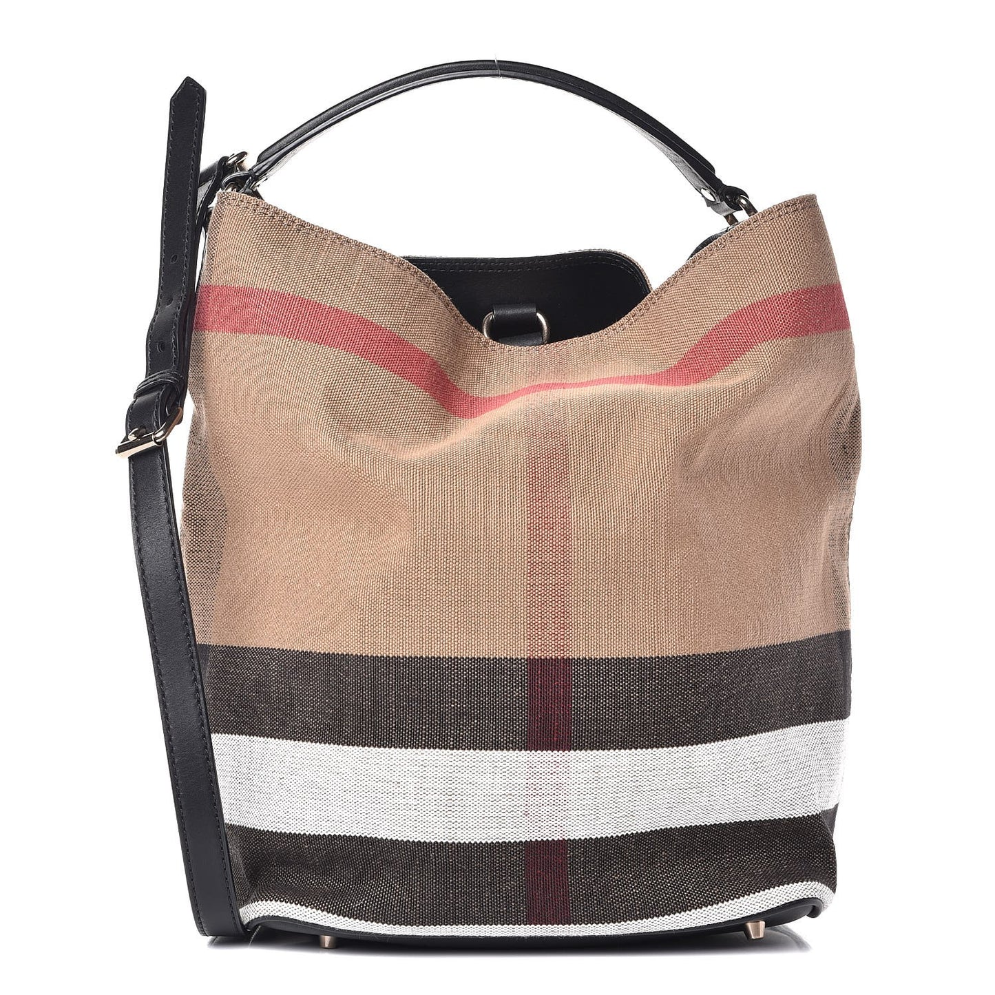 Canvas Mega Check Medium Ashby Hobo Black