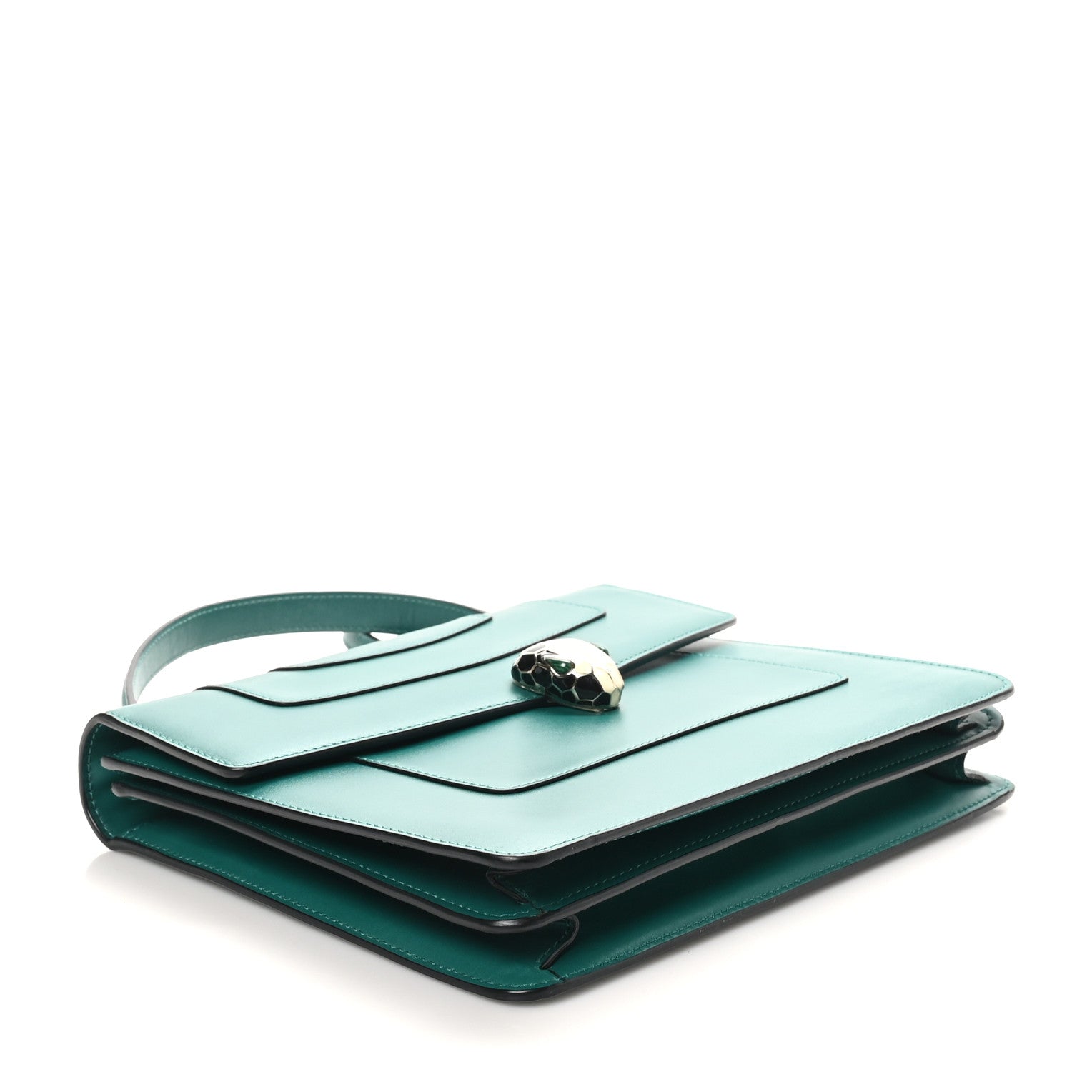 Bulgari Calfskin Serpenti Forever Top Handle Emerald Green 5 of 10