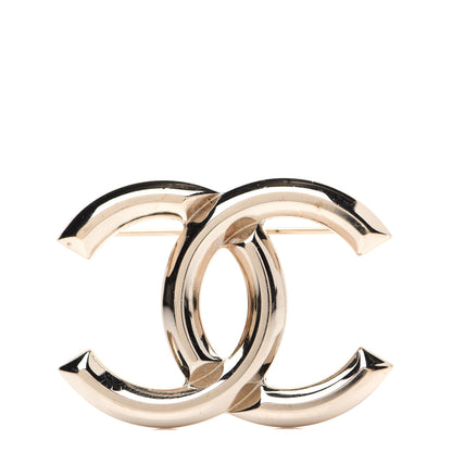 Chanel Metal CC Brooch Light Gold 1 of 7