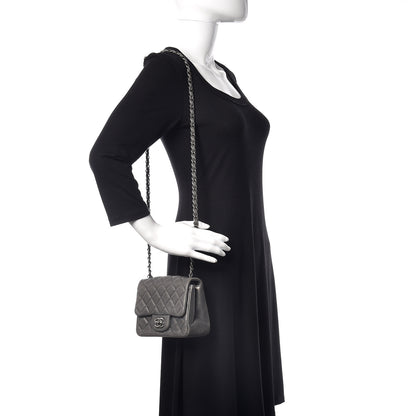 Chanel Iridescent Calfskin Quilted Mini Square Flap Grey 2 of 9