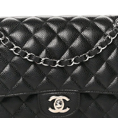 Chanel Caviar Quilted Medium Double Flap Black 8 of 10