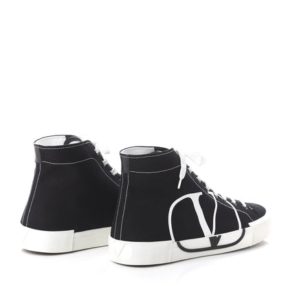 Valentino Garavani Canvas Suede Mens VLTN Tricks High Top Sneakers 45 Black 4 of 7