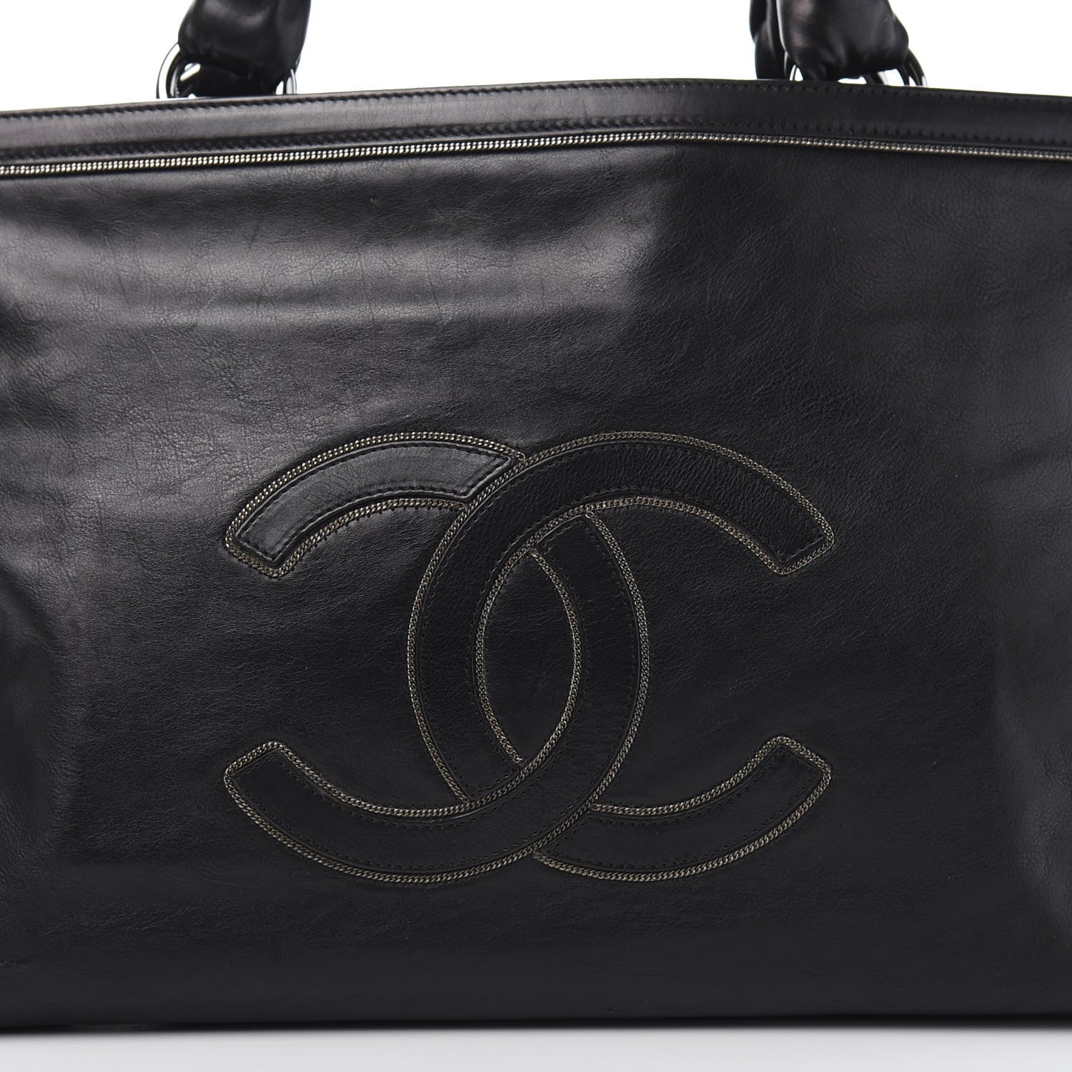 Chanel Lambskin East West Soho Shopper Black 15 of 15