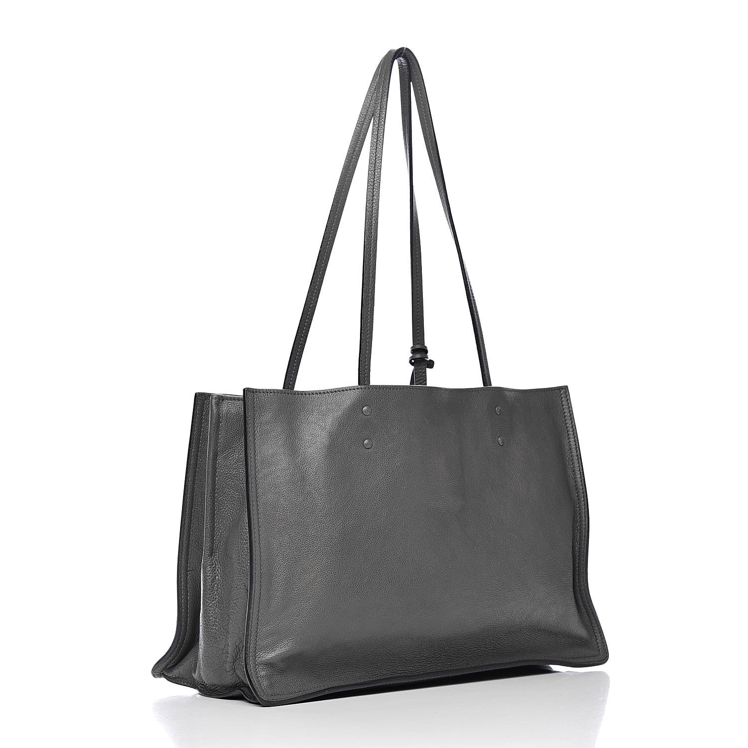 Prada Glace Calfskin Etiquette Shopping Bag Marine Astrale 3 of 12