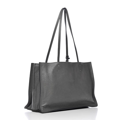 Prada Glace Calfskin Etiquette Shopping Bag Marine Astrale 3 of 12