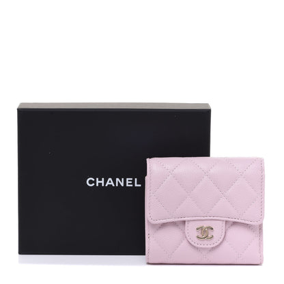 Chanel Caviar Quilted Compact Flap Wallet Light Pink 9 of 9