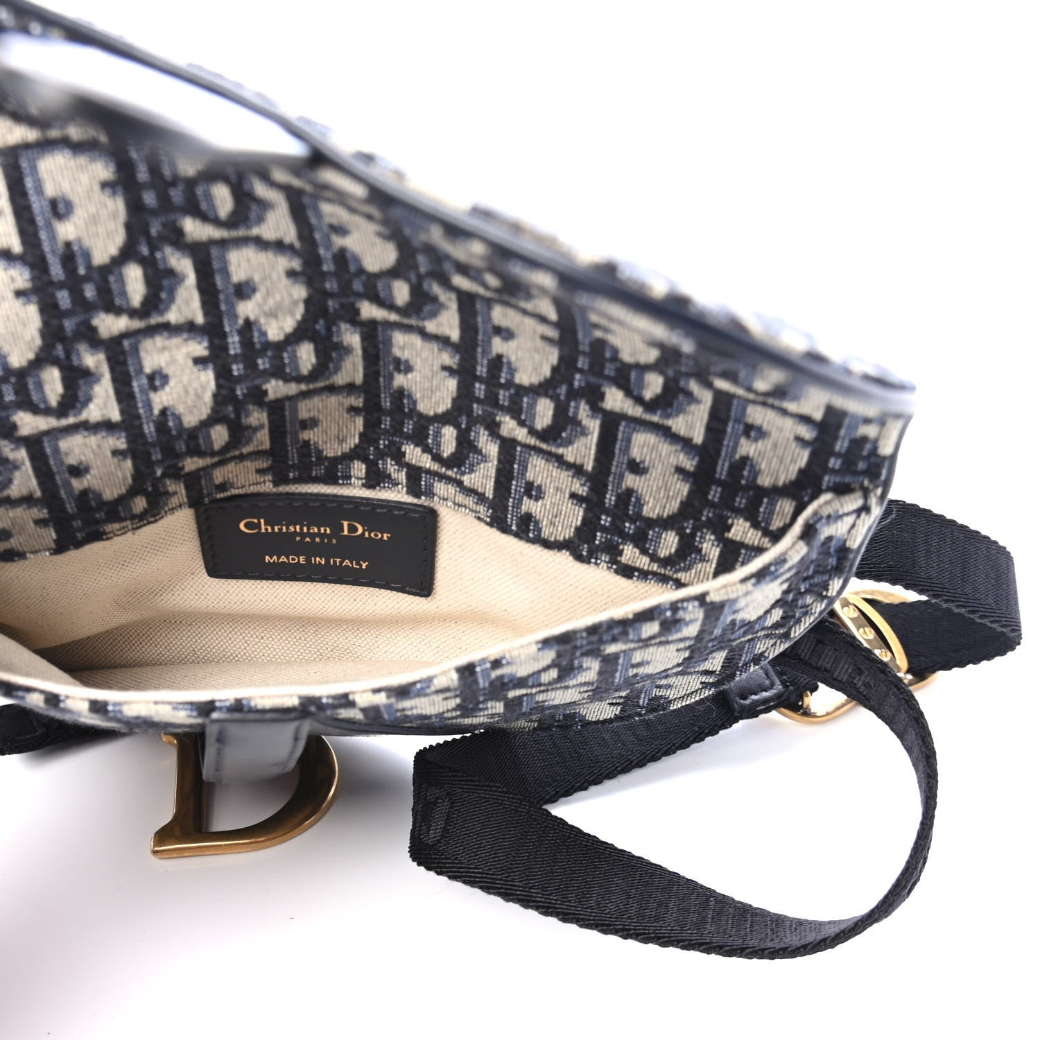 Christian Dior Oblique Saddle Belt Bag Blue 4 of 4