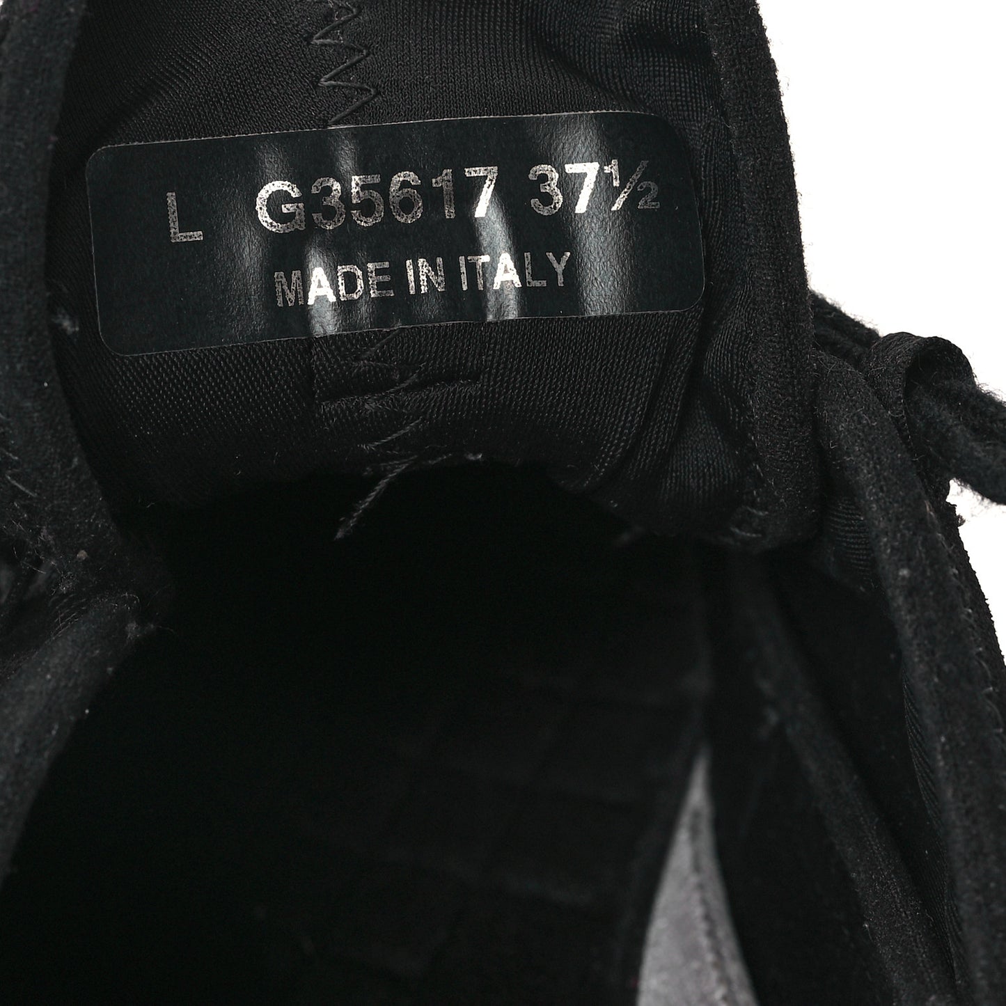 Velvet Calfskin Mixed Fibers CC Sneakers 37.5 Black