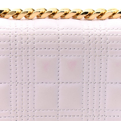 Burberry Lambskin Quilted Small Lola Bag Pale Thistle Soft Fawn 9 of 19