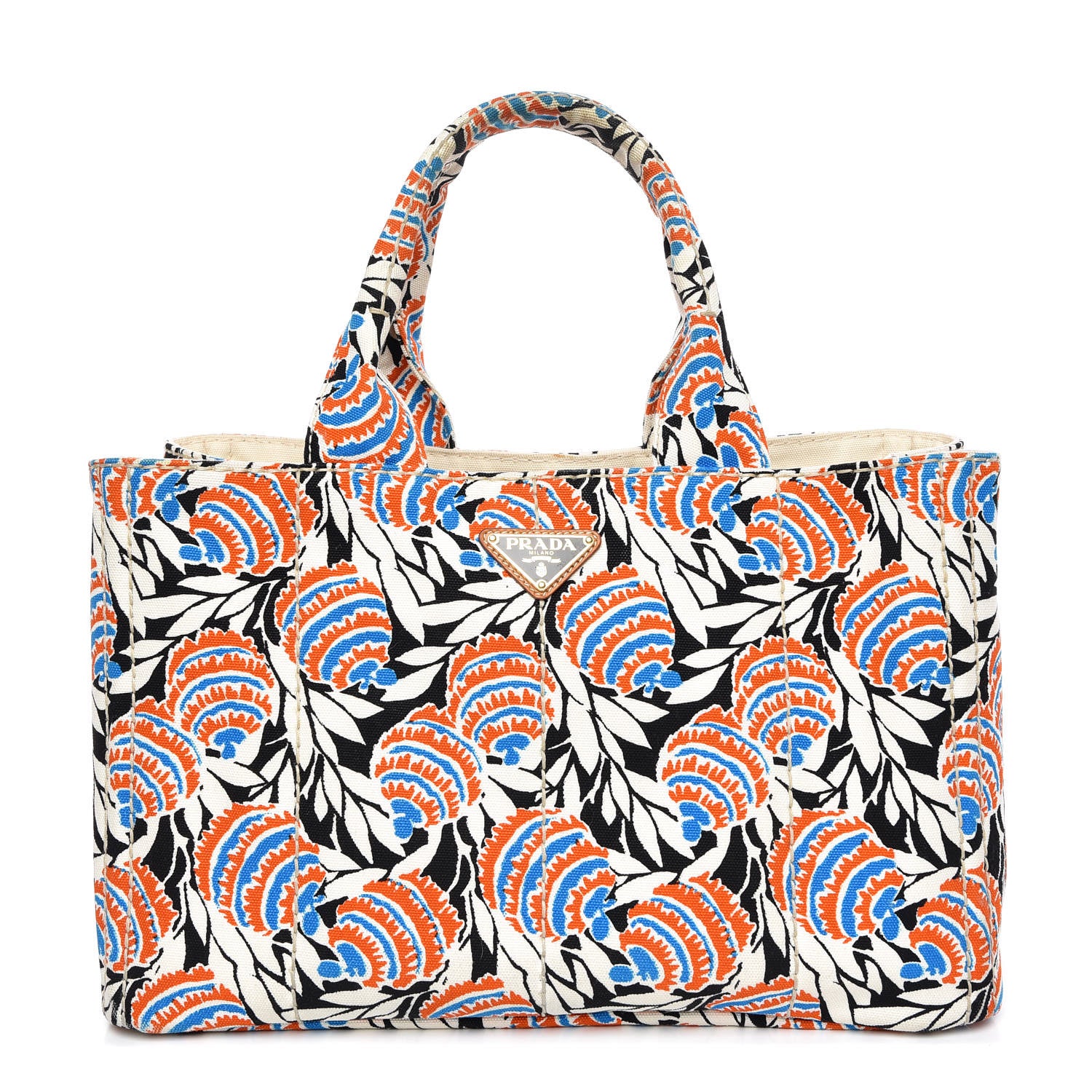 Prada Canapa Stampata Tote Black Mimosa 1 of 8