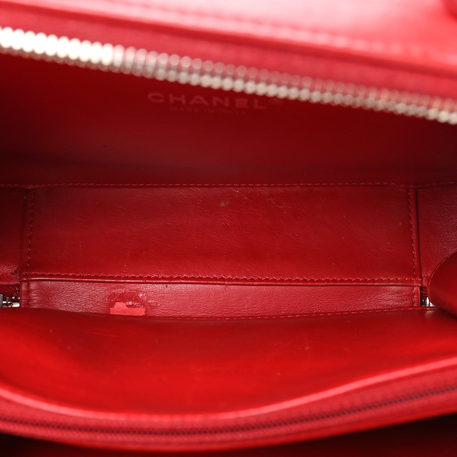 Chanel Lambskin Quilted Medium CC Filigree Vanity Case Dark Red 5 of 25