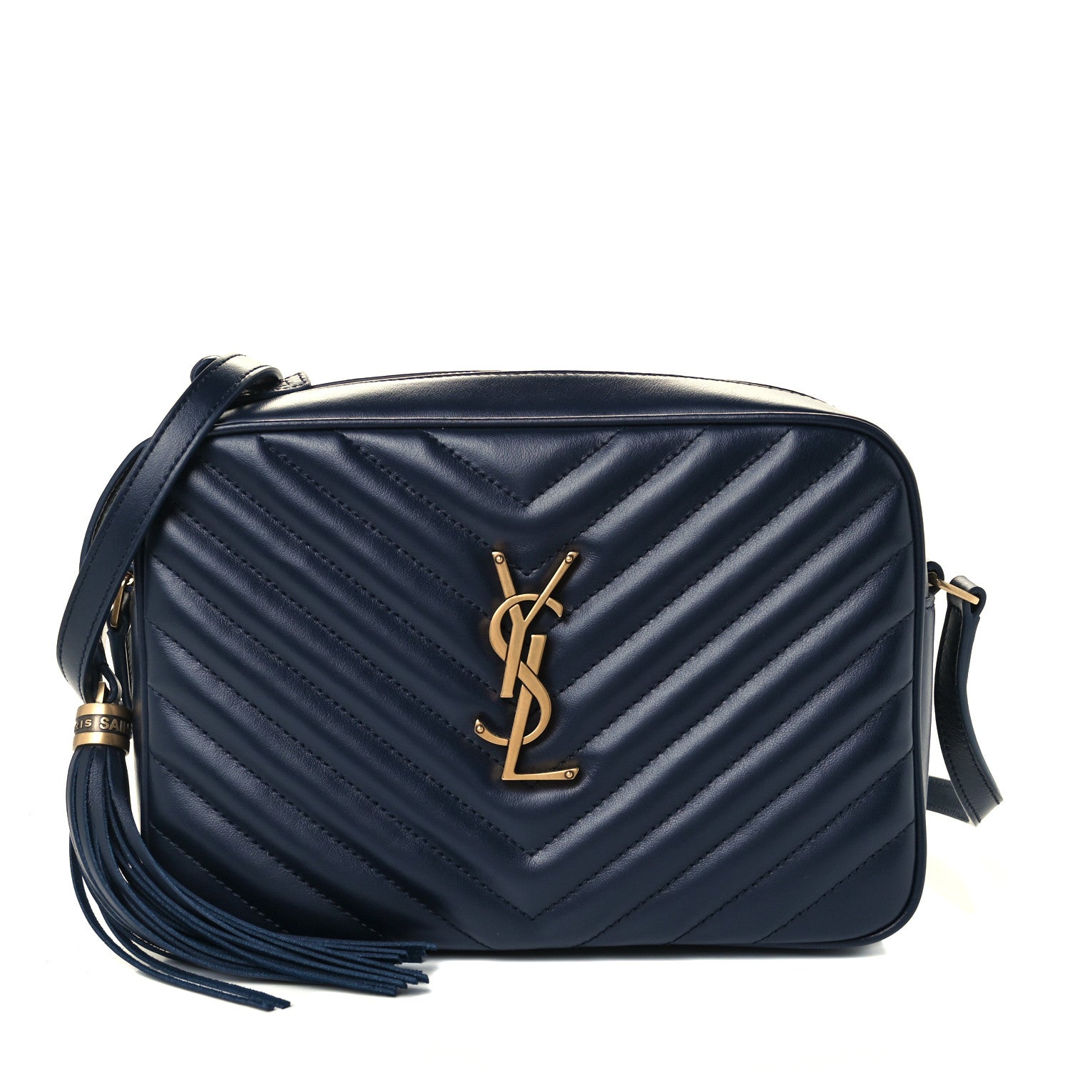 Saint Laurent Calfskin Matelasse Monogram Lou Camera Bag Deep Marine 1 of 10