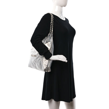 Chanel Metallic Calfskin Quilted Chanel 22 Silver 2 of 12