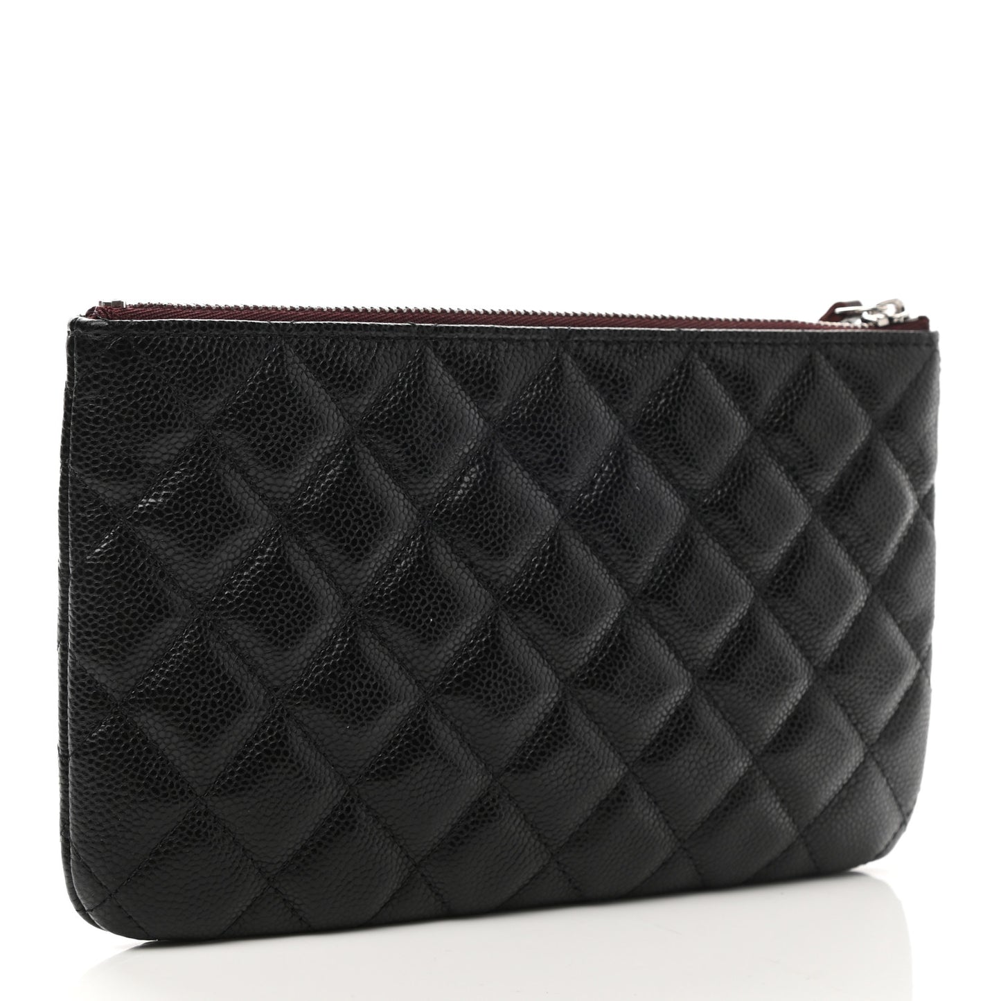 Caviar Quilted Cosmetic Case Black