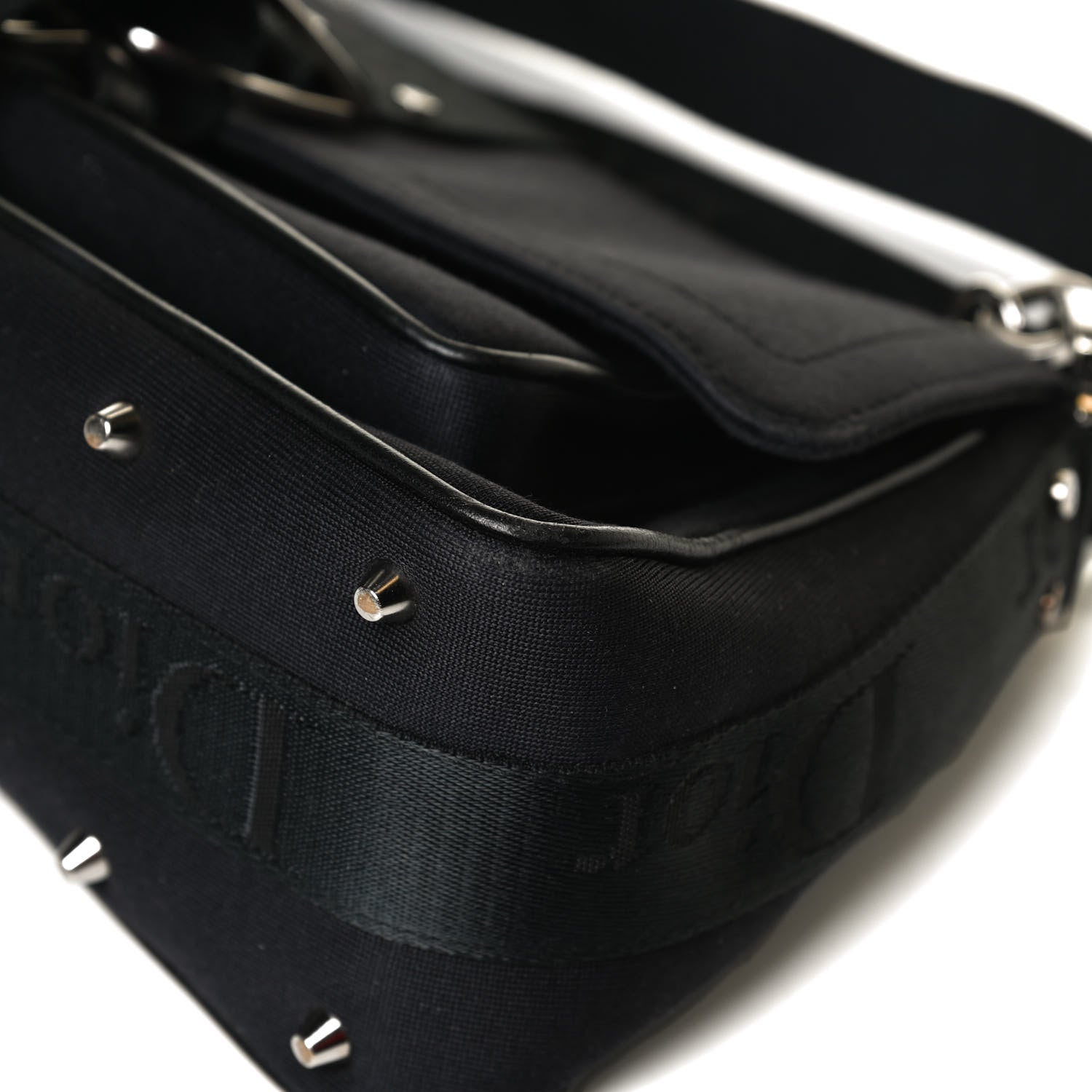 Christian Dior Silk Jersey Crystal Hardcore Clutch Black 8 of 17