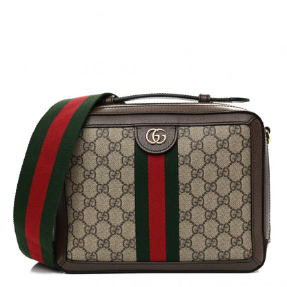 Gucci GG Supreme Web Small Ophidia Top Handle Shoulder Bag Brown 1 of 14