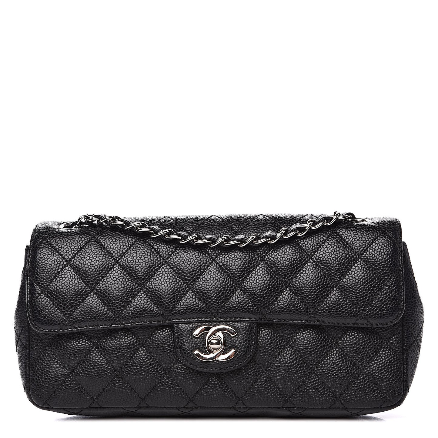Caviar Quilted East West Flap Black