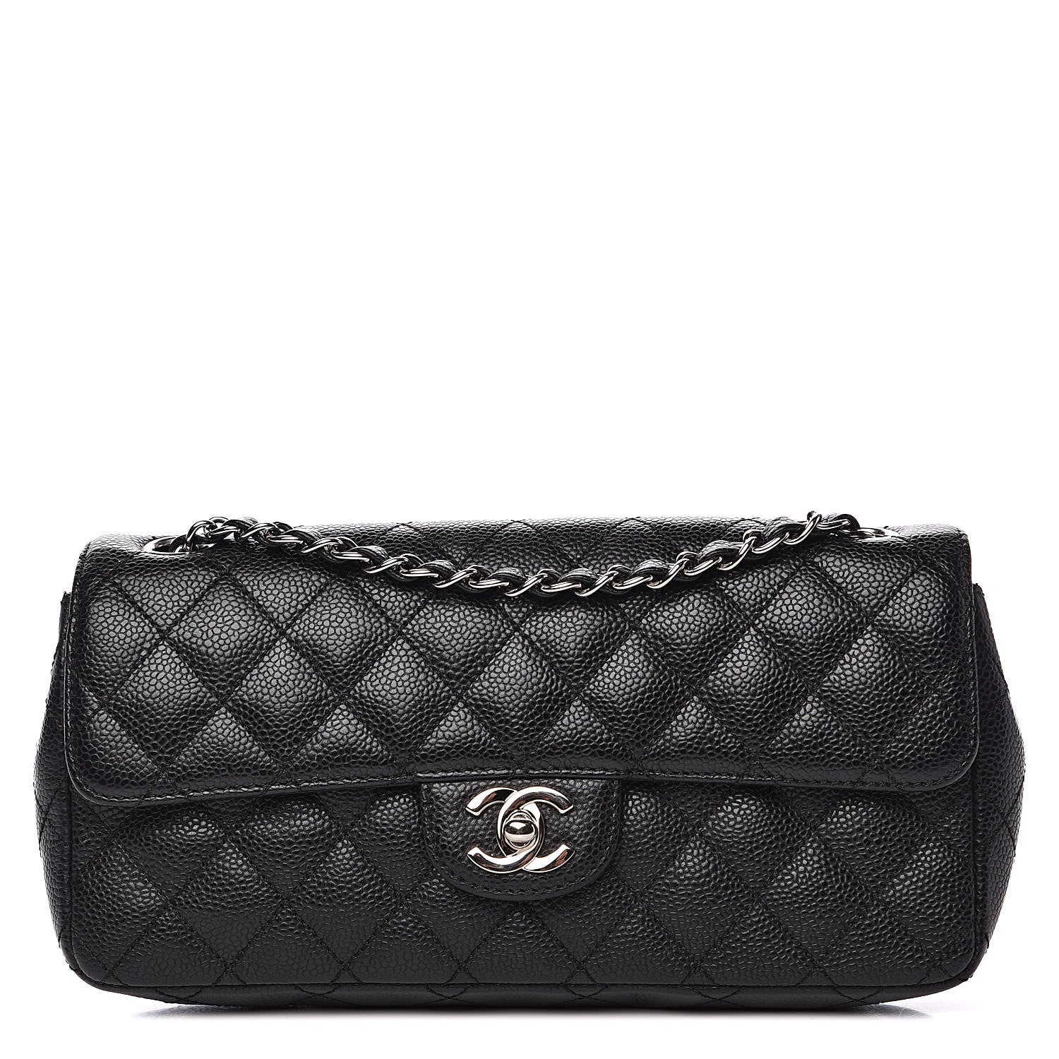 Chanel Caviar Quilted East West Flap Black 1 of 12