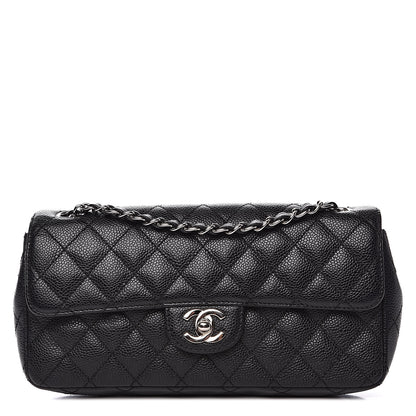 Chanel Caviar Quilted East West Flap Black 1 of 12