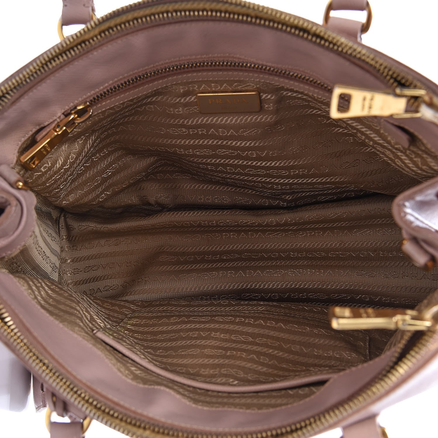 Prada Saffiano Small Galleria Double Zip Tote Orchidea 5 of 11