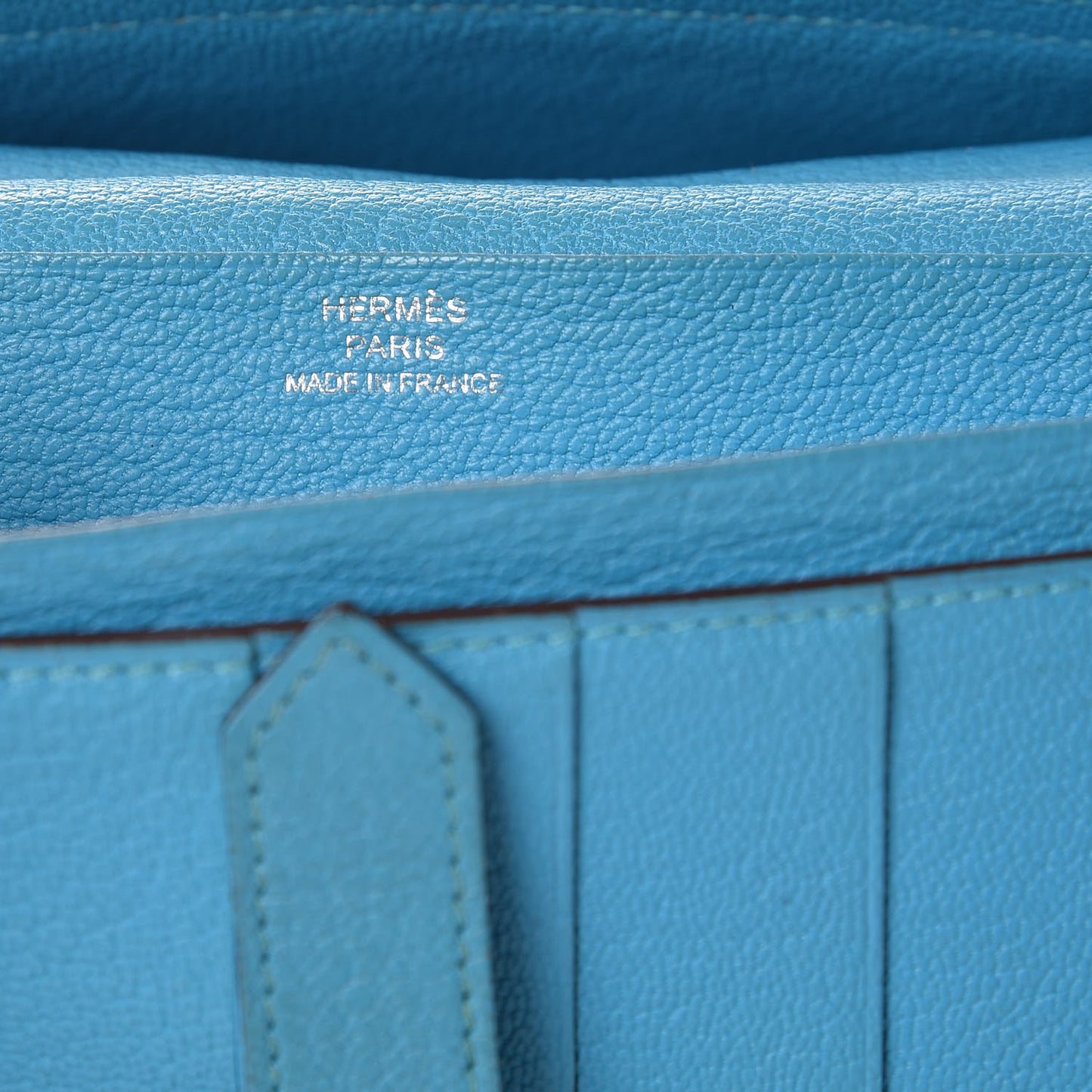 Chevre Mysore Bearn Gusset Wallet Bleu Azteque
