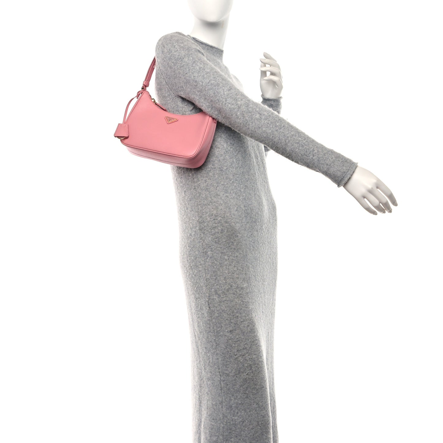 Saffiano Lux Mini Re-Edition Shoulder Bag Petalo