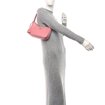 Prada Saffiano Lux Mini Re-Edition Shoulder Bag Petalo 2 of 8