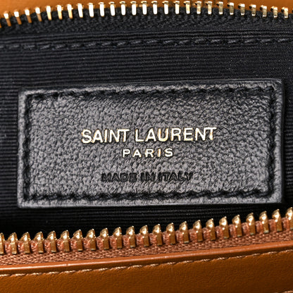 Saint Laurent Calfskin Y Quilted Monogram Medium Loulou Chain Satchel Dark Natural 7 of 12