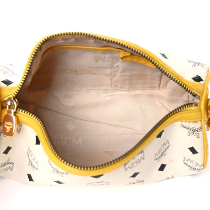 MCM Visetos Barrel Bag White Yellow 5 of 23