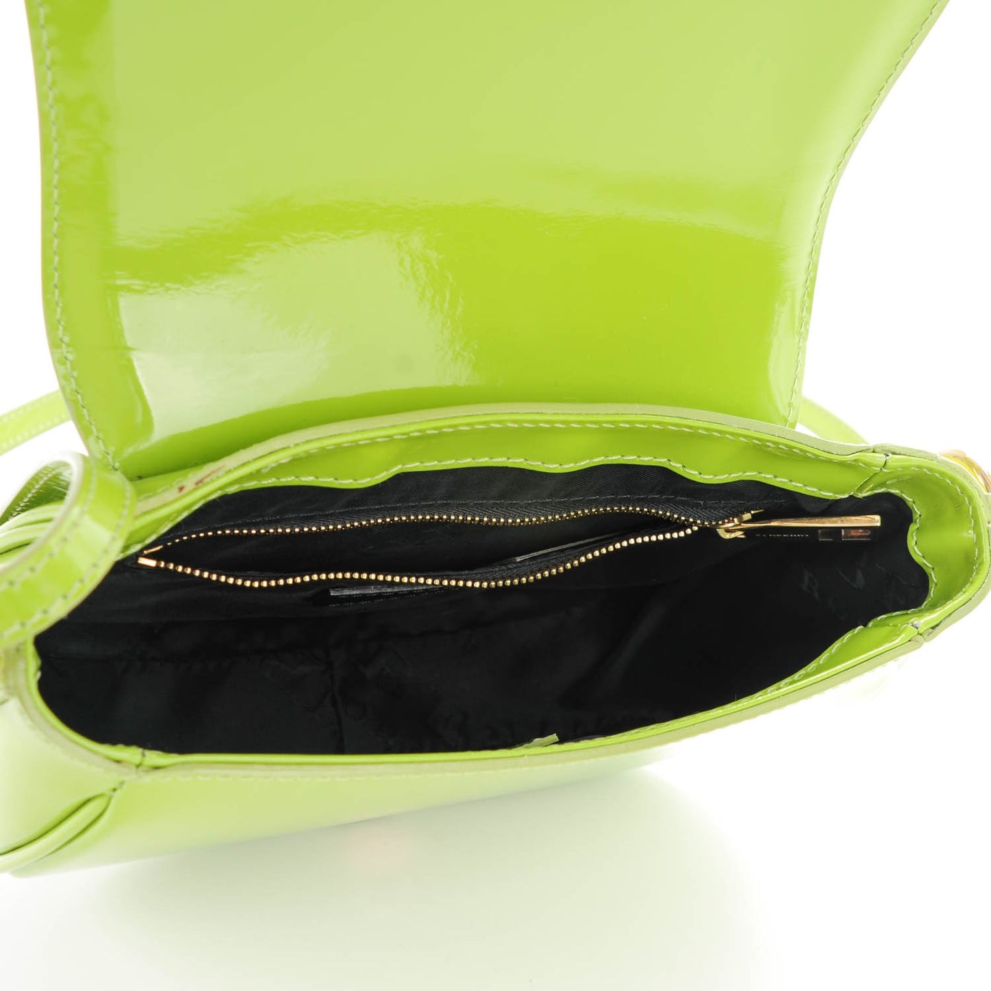 Patent Small Leigh Crossbody Bag Lemon Green