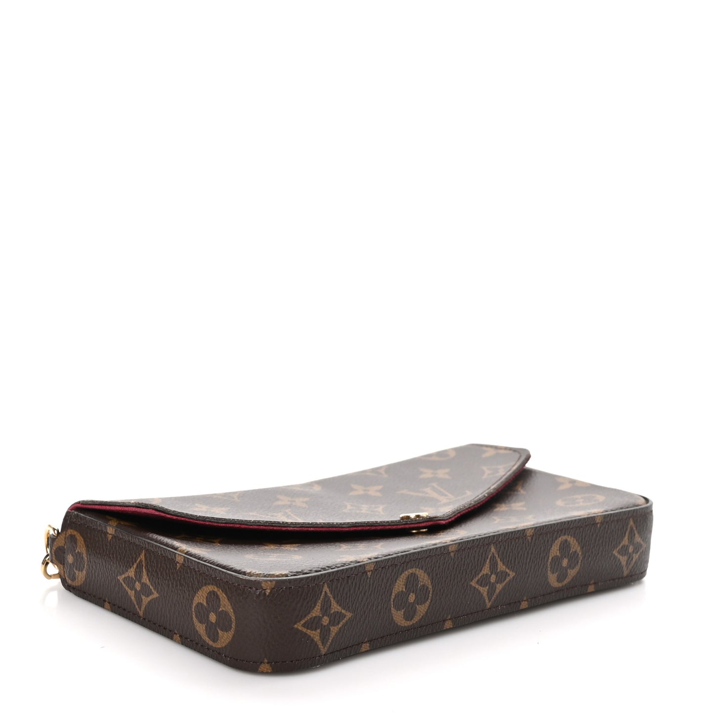 Monogram Pochette Felicie Chain Wallet Fuchsia