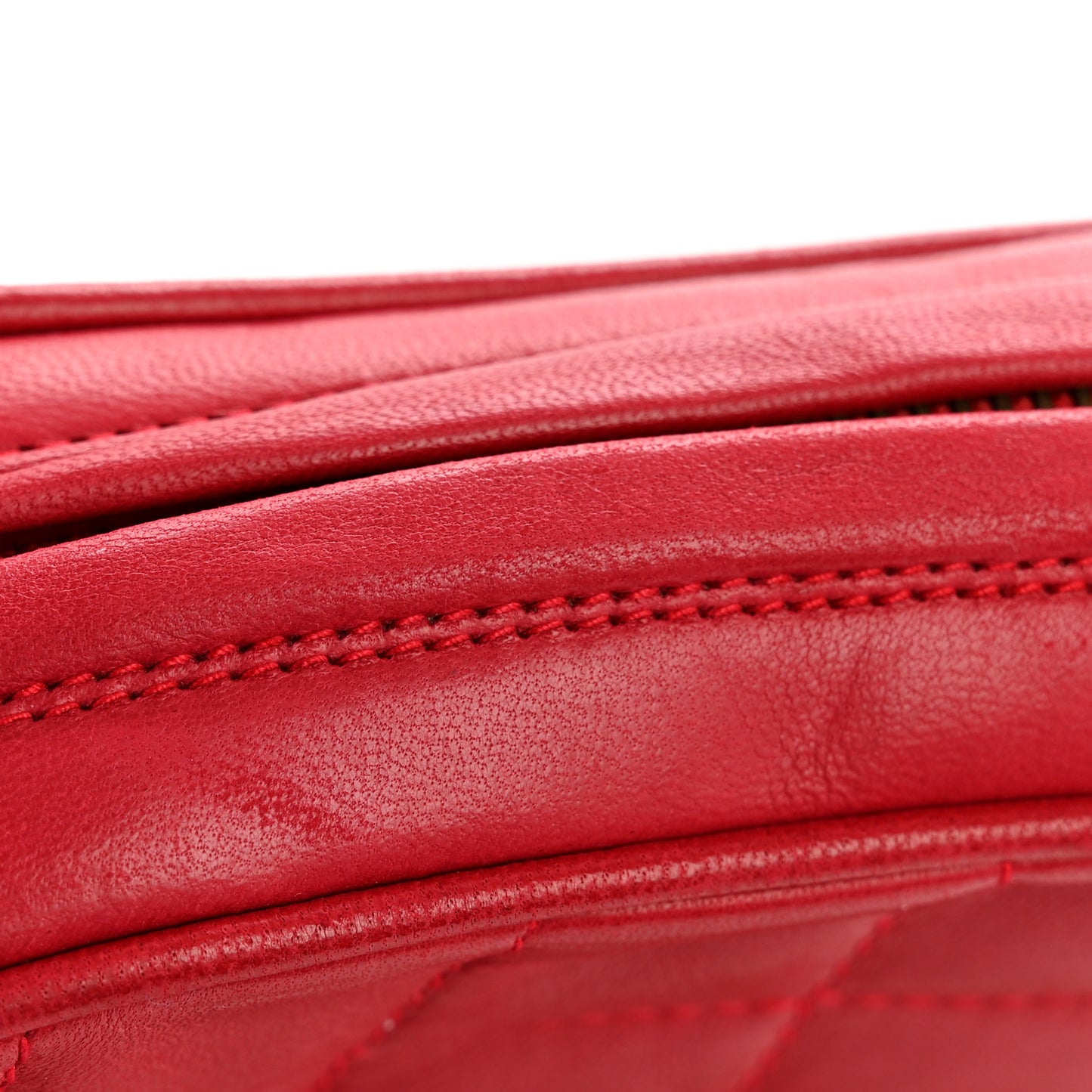 Lambskin Quilted Tassel Clutch Red