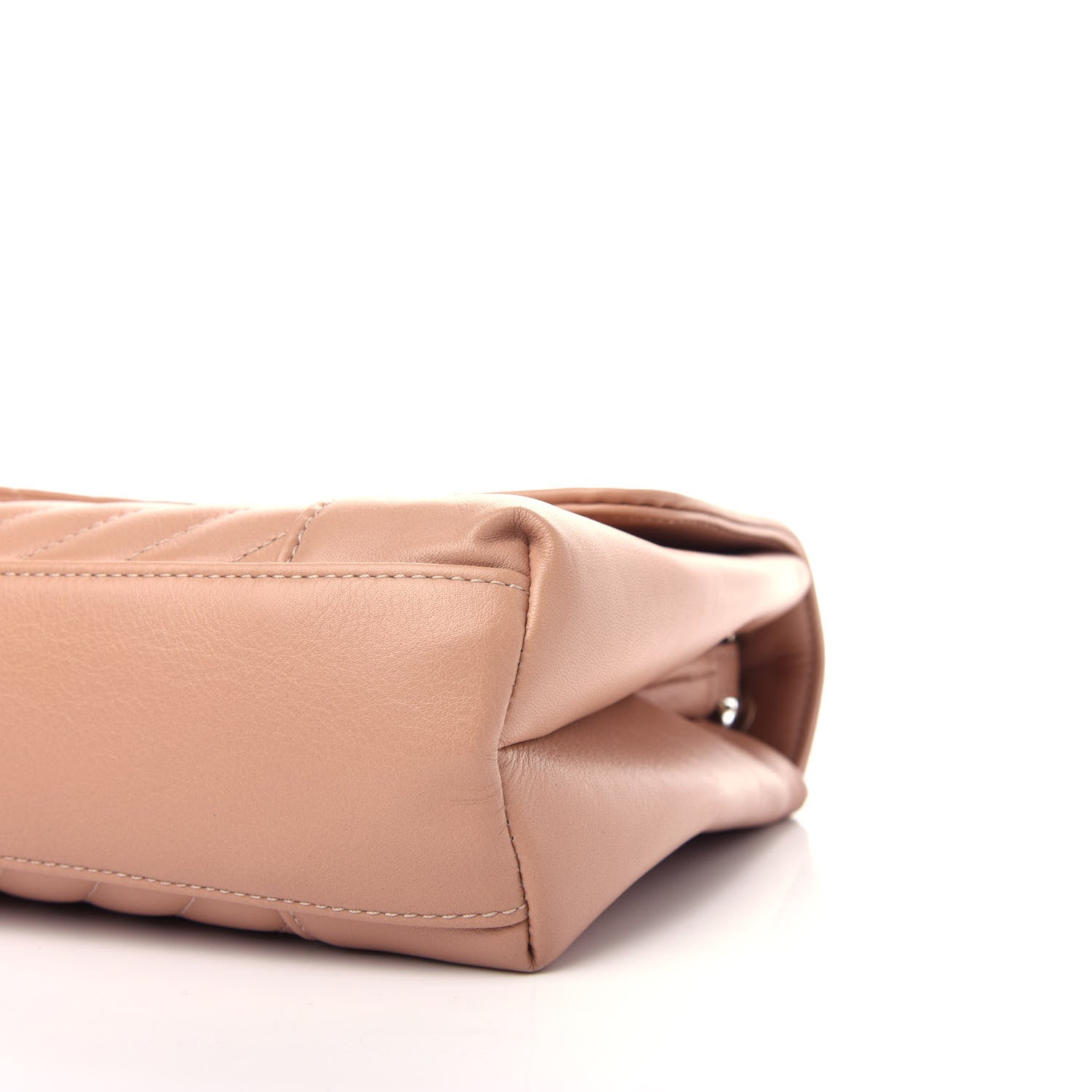 Chanel Calfskin Quilted Medium Daily Chevron Flap Beige 9 of 11