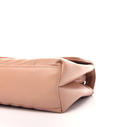 Chanel Calfskin Quilted Medium Daily Chevron Flap Beige 9 of 11