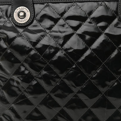 Chanel Calfskin Coated Canvas Quilted Tote Black 14 of 14
