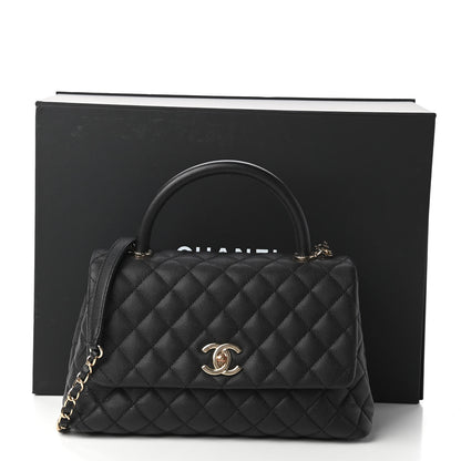 Chanel Caviar Quilted Small Coco Handle Flap Black 11 of 11