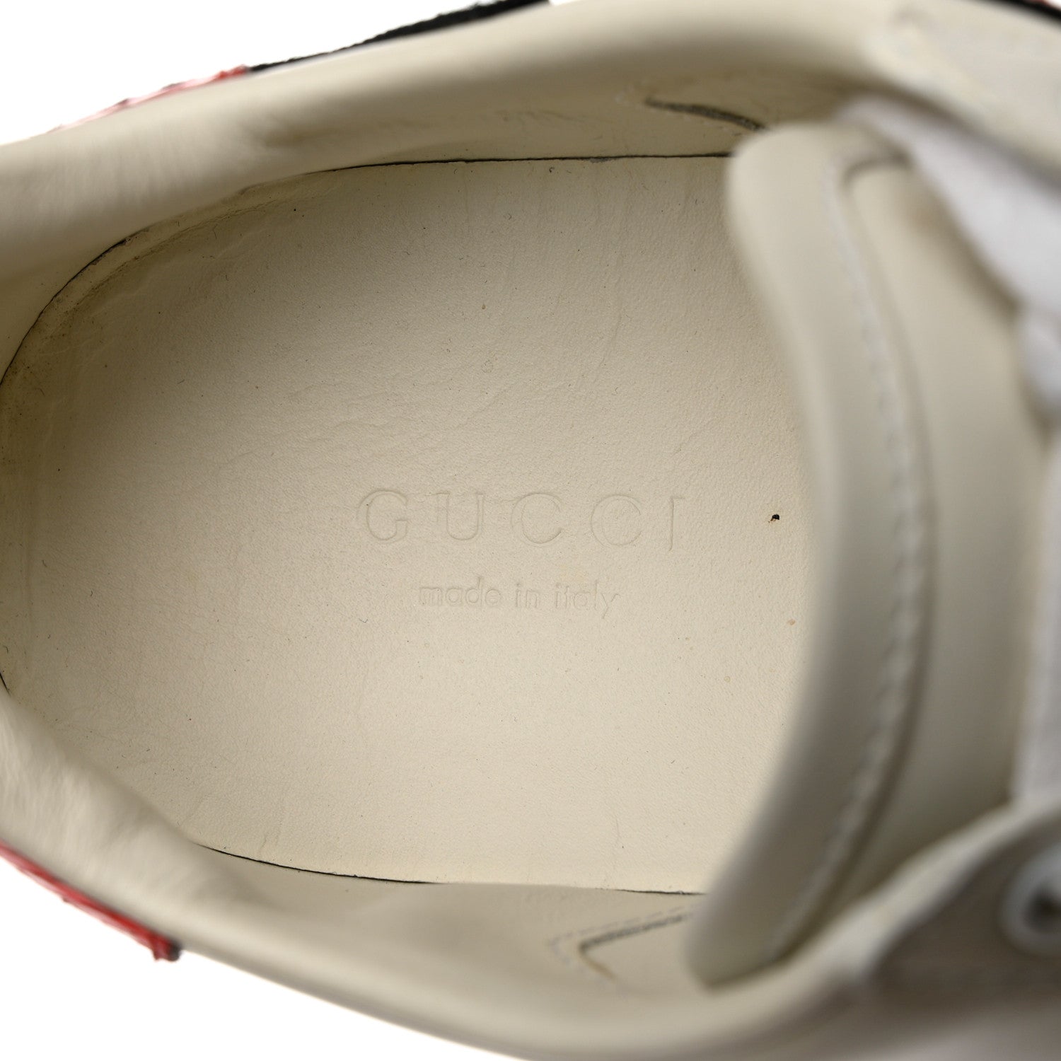 Gucci Calfskin Web Floral Embroidered Womens Ace Sneakers 36.5 White 6 of 11