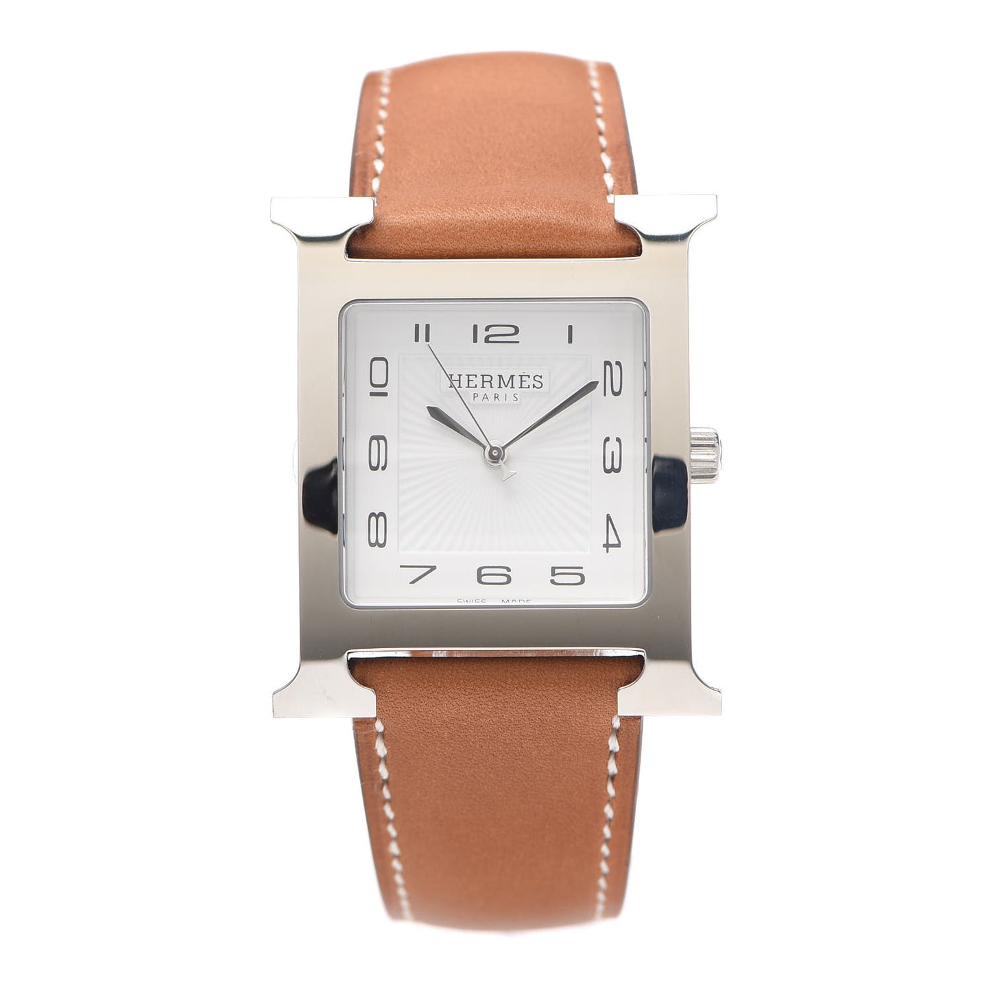Stainless Steel Barenia 30.5mm Heure H Hour Quartz Watch Fauve
