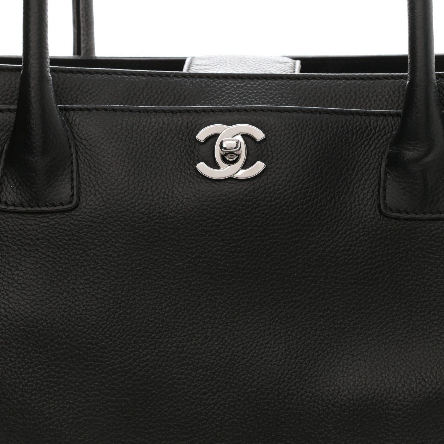 Chanel Calfskin Cerf Executive Shopper Tote Black 7 of 9