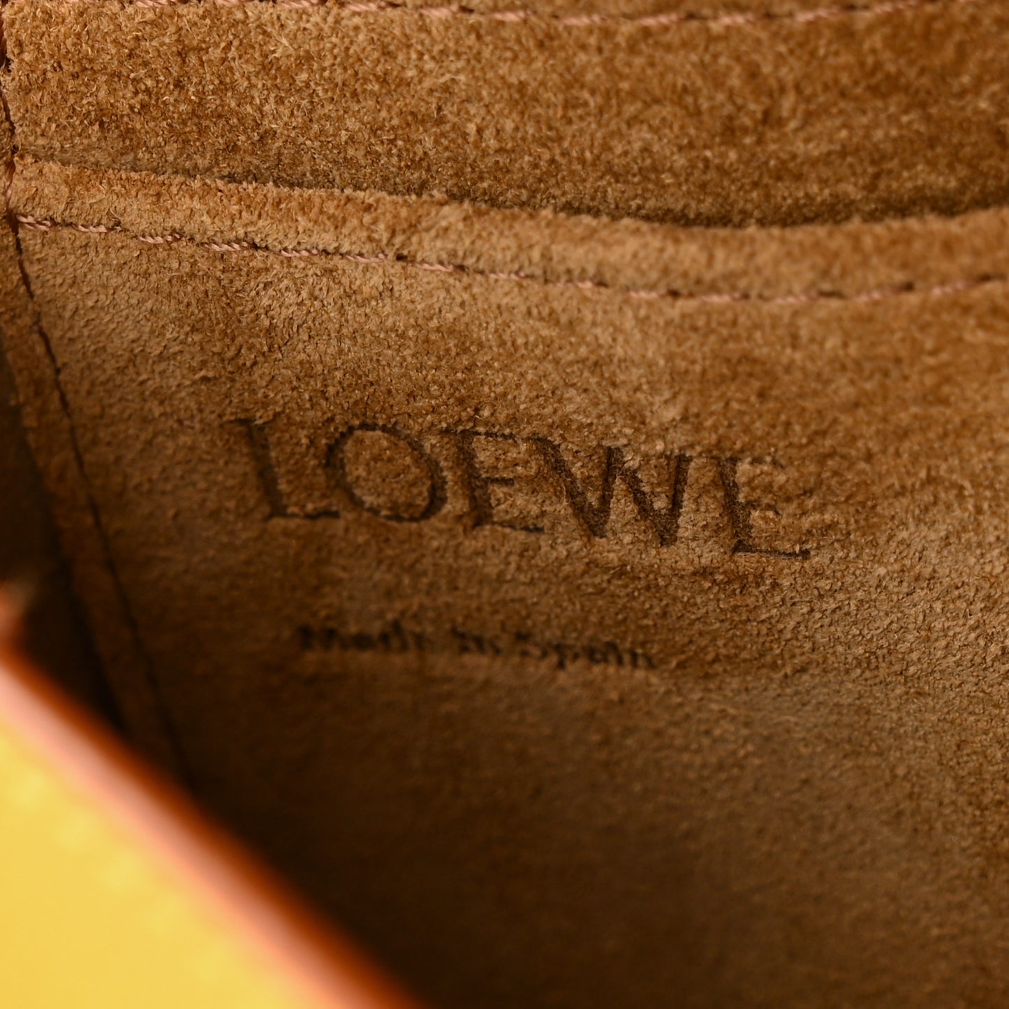 Grained Calfskin Mini Gate Crossbody Bag Yellow