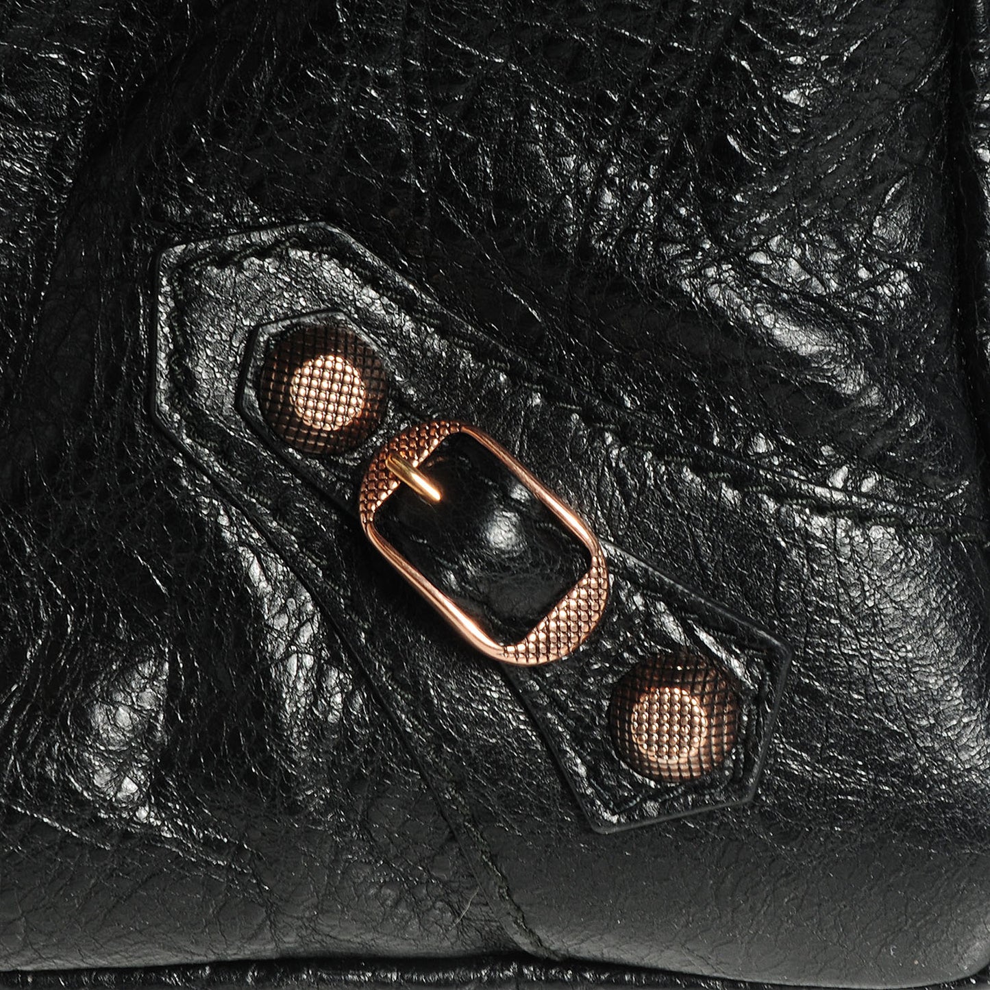 Agneau Giant 12 Rose Gold Hardware Town Black