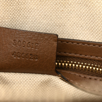 Gucci GG Supreme Monogram Margaux Calfskin Small Nice Top Handle Dome Bag Beige Ebony Acero 7 of 18