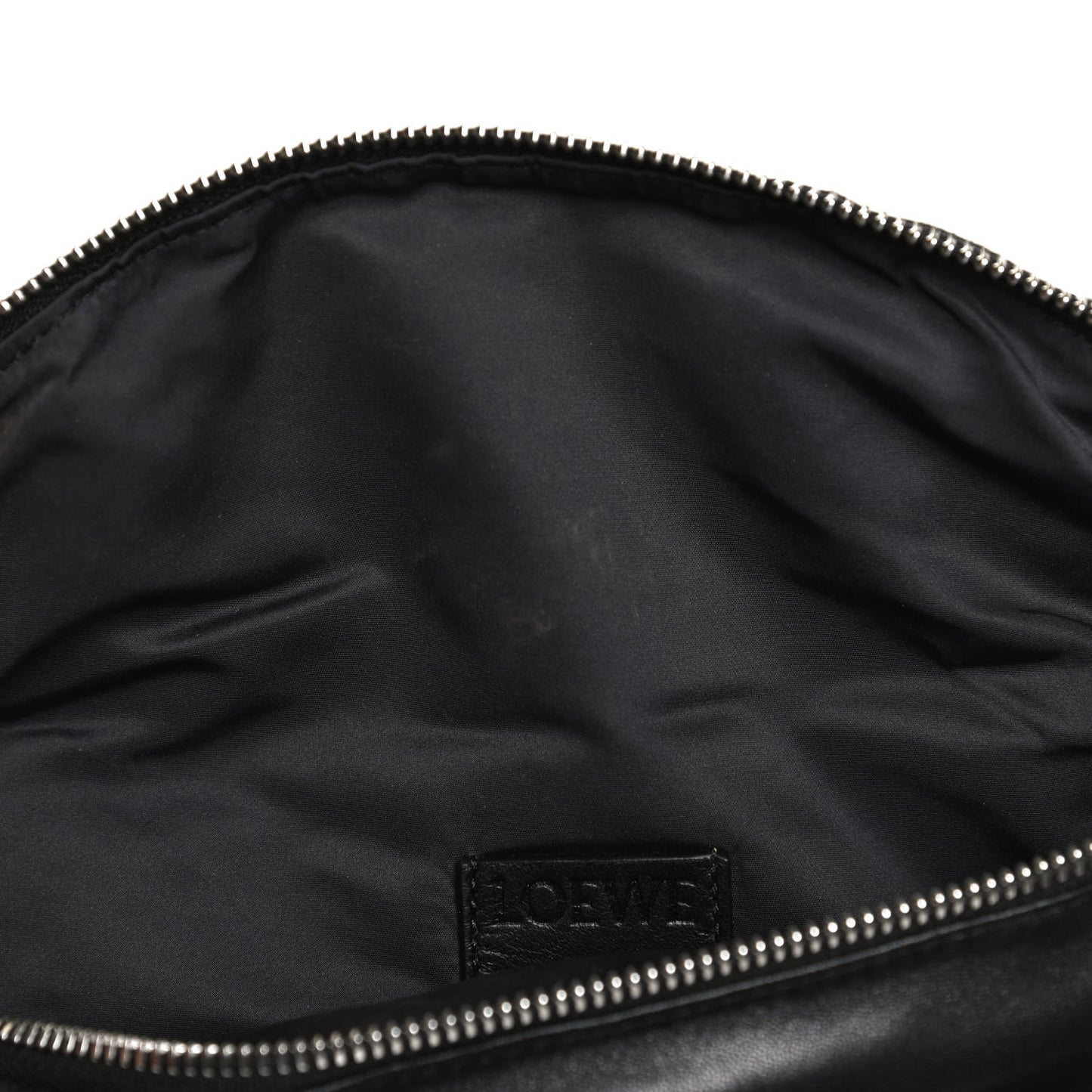 Calfskin Nylon Belt Bag Black