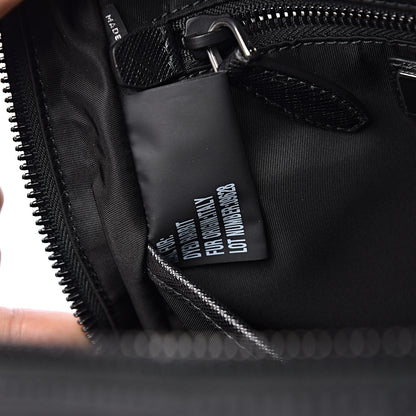 Prada Tessuto Nylon Saffiano Rabbit Fur Travel Backpack Black 8 of 10