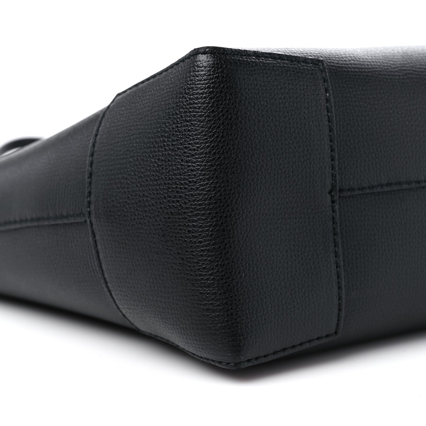 Calfskin Crest Embossed Small Tote Black