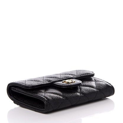 Chanel Caviar Quilted Flap Card Holder Wallet Black 3 of 8