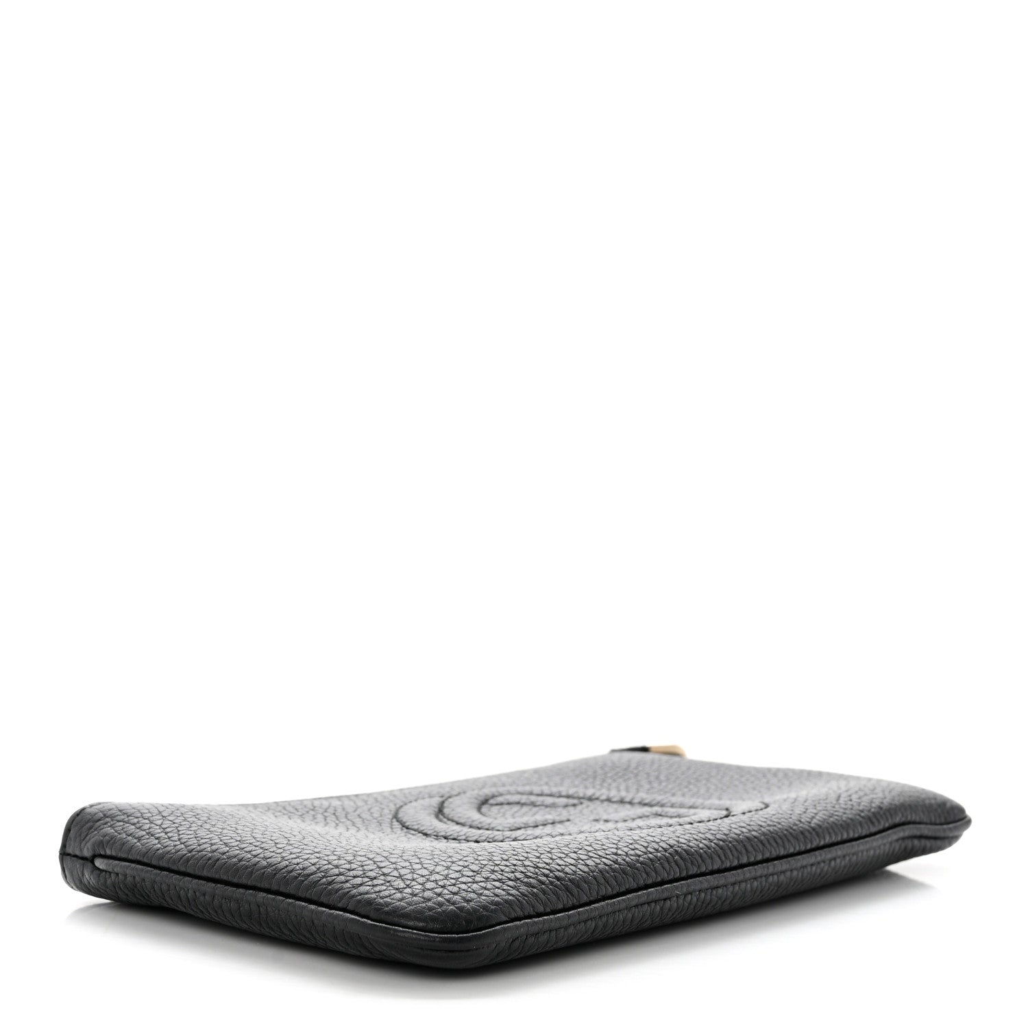 Gucci Pebbled Calfskin Soho Wristlet Black 4 of 7