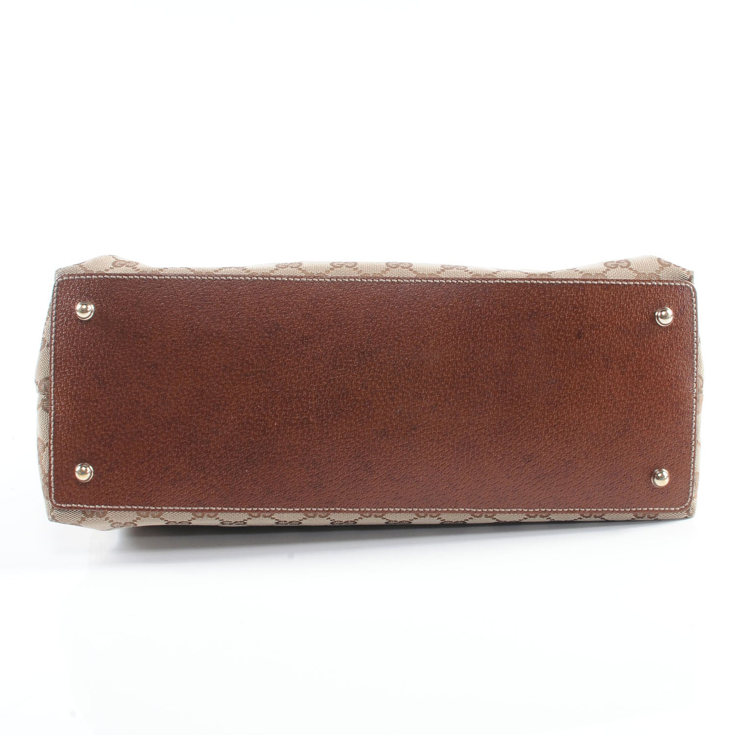 Gucci Monogram Bamboo Handle Bag Brown 4 of 7