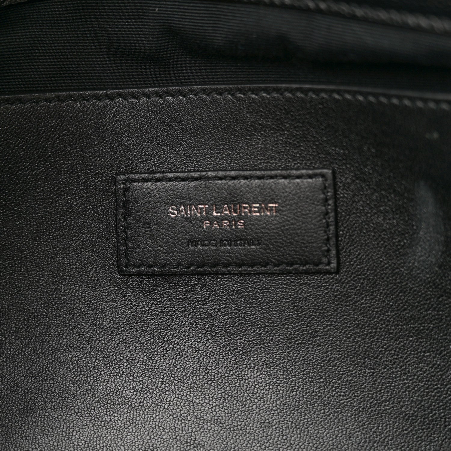 Saint Laurent Grain De Poudre Medium West Hollywood Monogram Fold-Over Black 6 of 12
