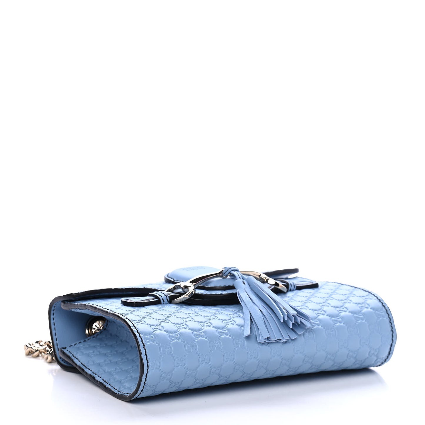 Soft Microguccissima Mini Emily Chain Shoulder Bag Mineral Blue